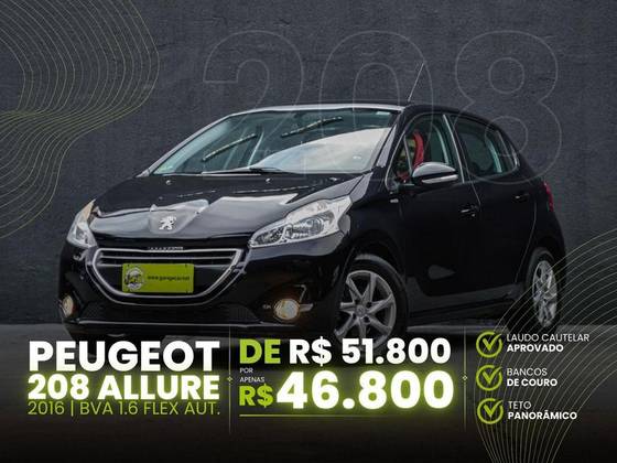 PEUGEOT 208 1.6 ALLURE 16V FLEX 4P AUTOMÁTICO PEUGEOT 208 1.6 ALLURE 16V FLEX 4P AUTOMÁTICO